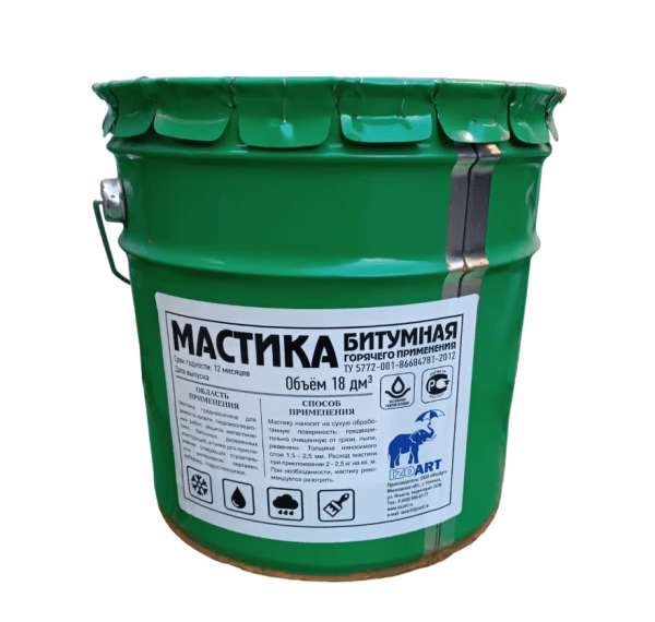 Битумная мастика горячего применения IZOART 15 кг