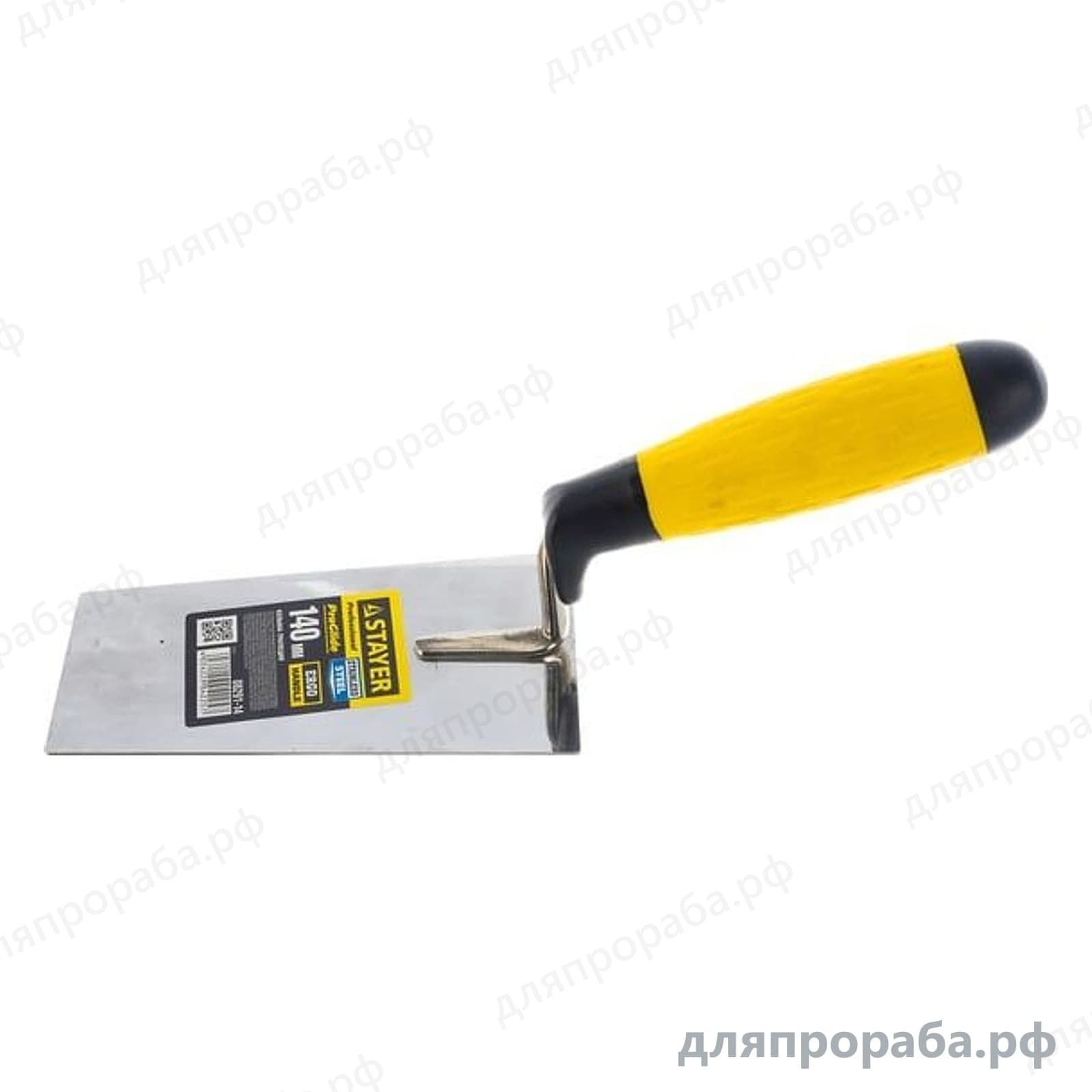 Кельма STAYER Professional трапеция, нерж. полотно, 2-х комп. рукоятка, 140 мм 08291-14 — фото 2