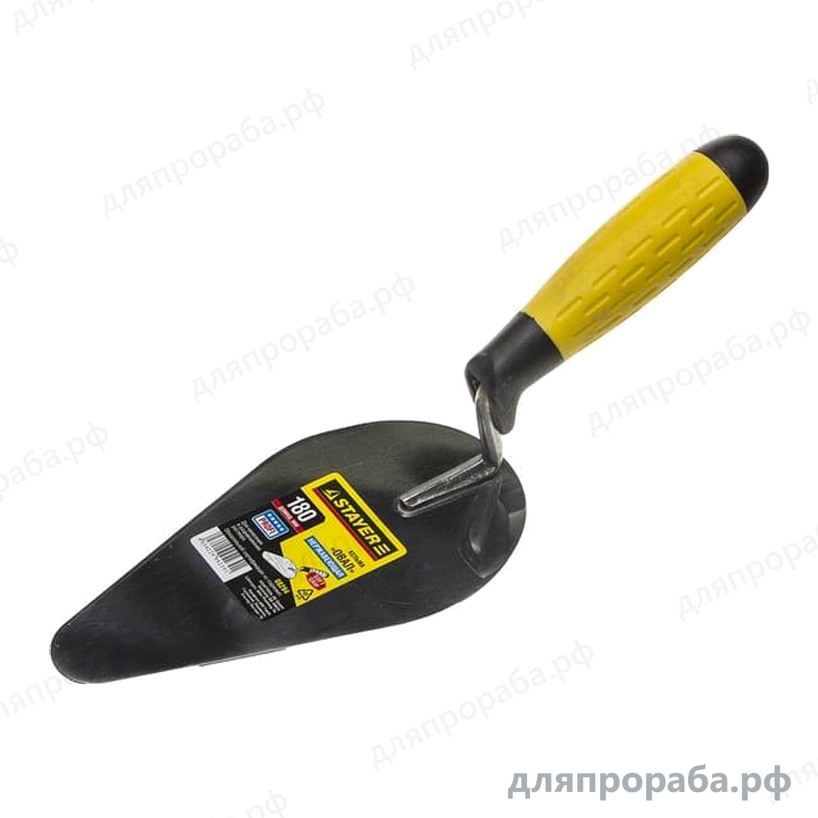 Кельма STAYER Professional овал, нерж. полотно, 2-х комп. рукоятка, 180x95 мм 08294