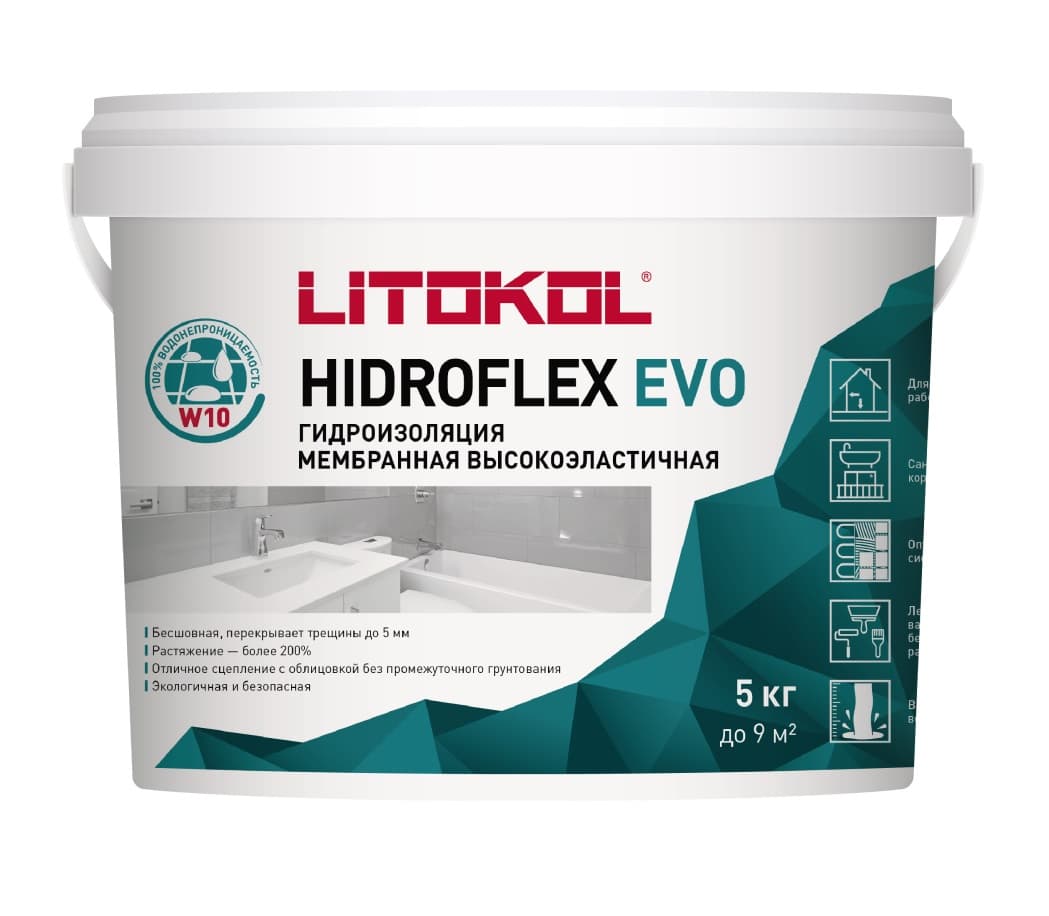 Мастика гидроизоляционная Litokol Hidroflex 5 кг