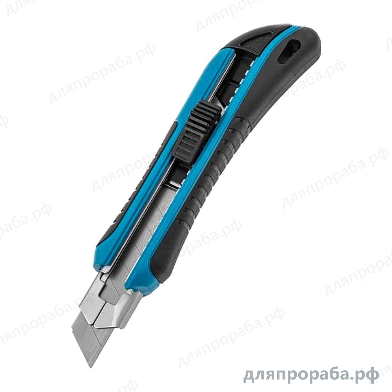 Нож обрезиненный ABS-корпус выдвижное сегментное лезвие 18 мм GROSS 78893