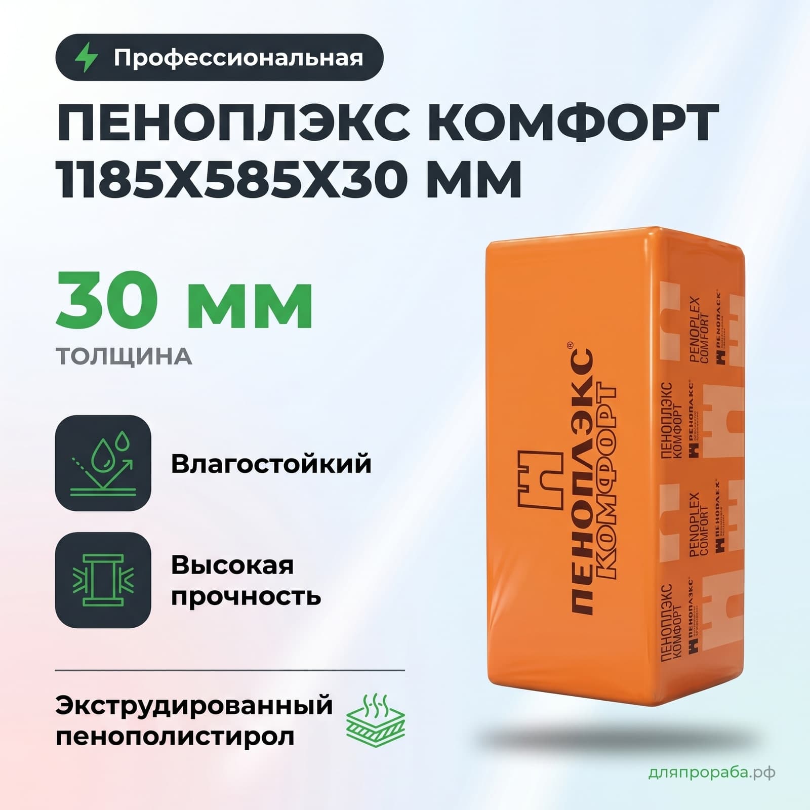Пеноплэкс Комфорт 1185х585х30 мм