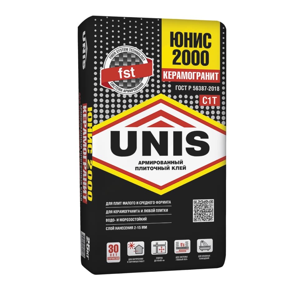 Плиточный клей Unis 2000 25 кг