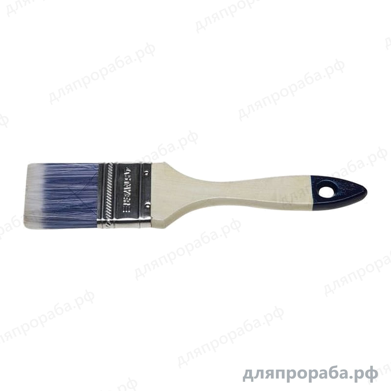 Плоская кисть STAYER AQUA искусственная щетина деревянная ручка 50 мм 01032-050