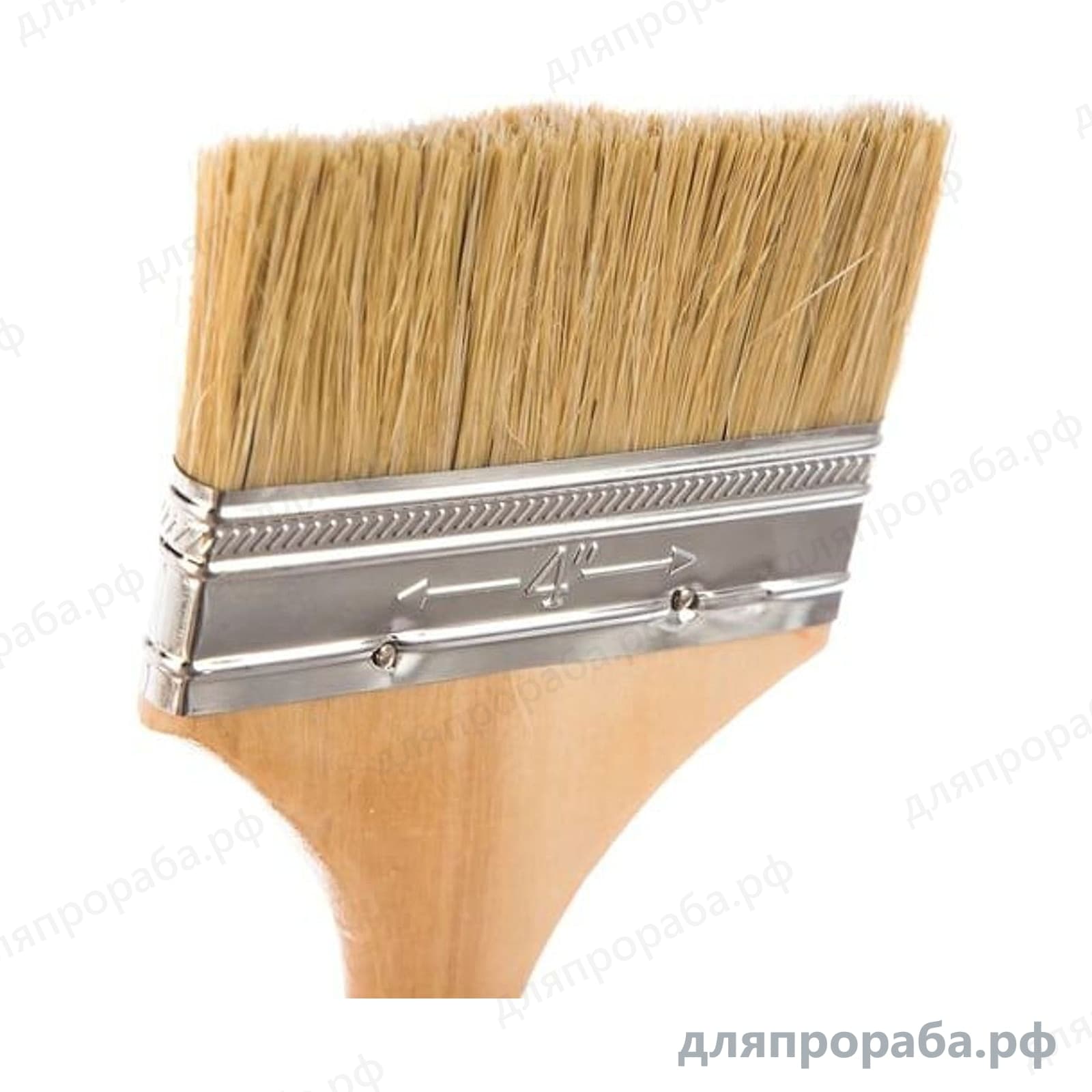Плоская кисть Slimline 4 SPARTA натуральная щетина деревянная ручка 824455 — фото 2