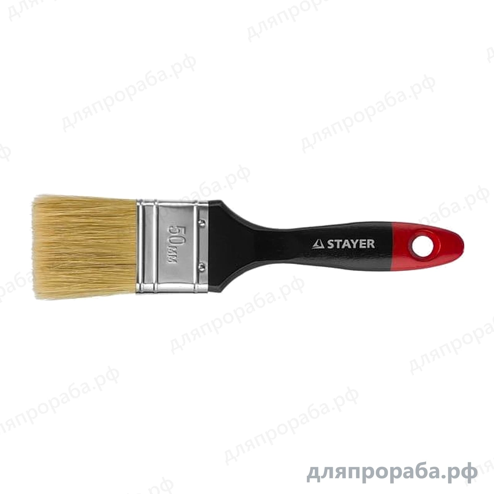Плоская кисть STAYER Professional Universal натуральная щетина деревянная ручка 50 мм 0104-050