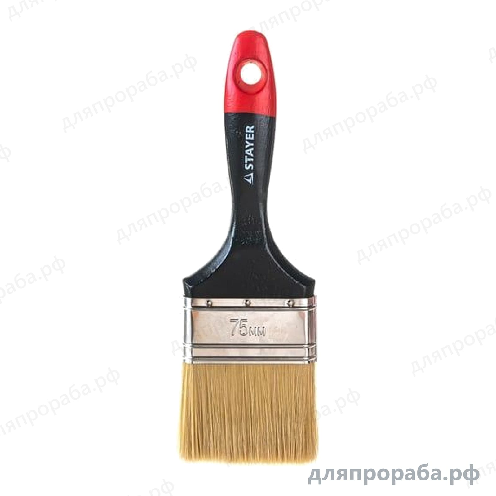 Плоская кисть STAYER Professional Universal натуральная щетина деревянная ручка 75 мм 0104-075