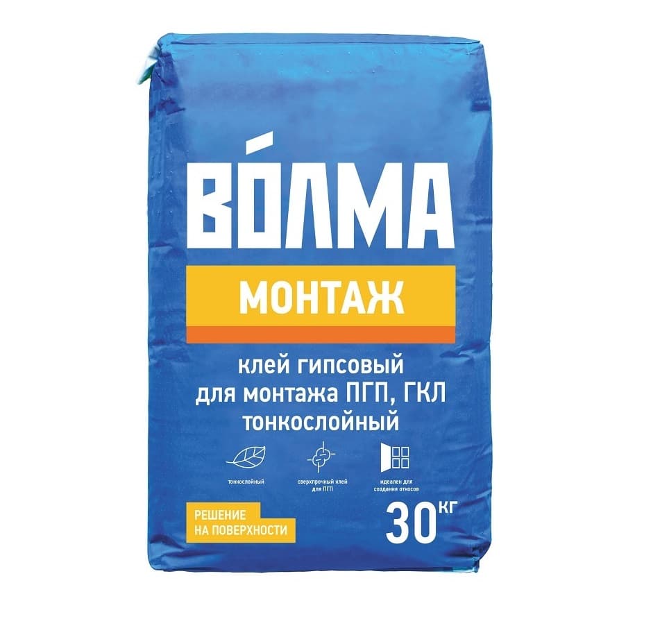 Смесь сухая гипсовая Волма Монтаж 30 кг