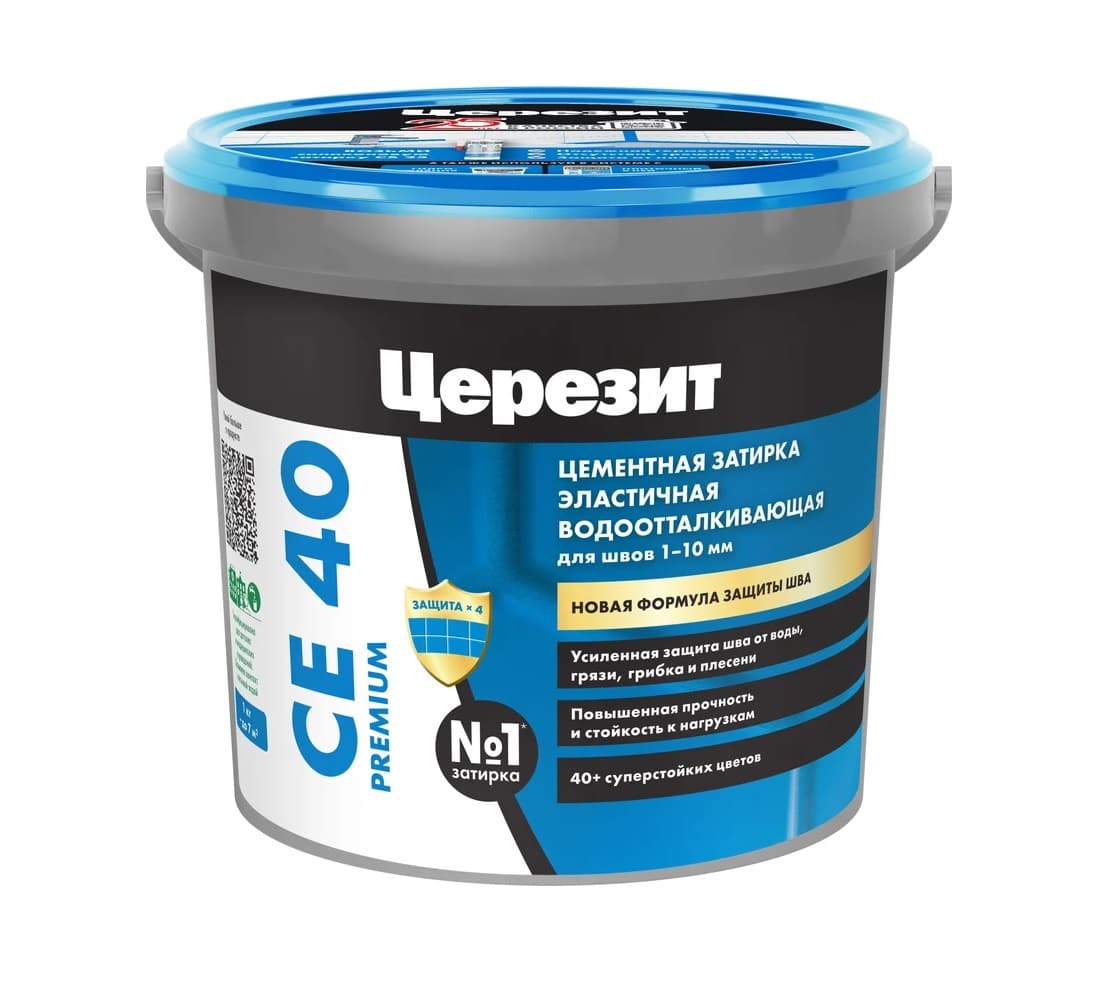 Затирка для плитки цементная Ceresit СЕ 40 Aquastatic 1 кг