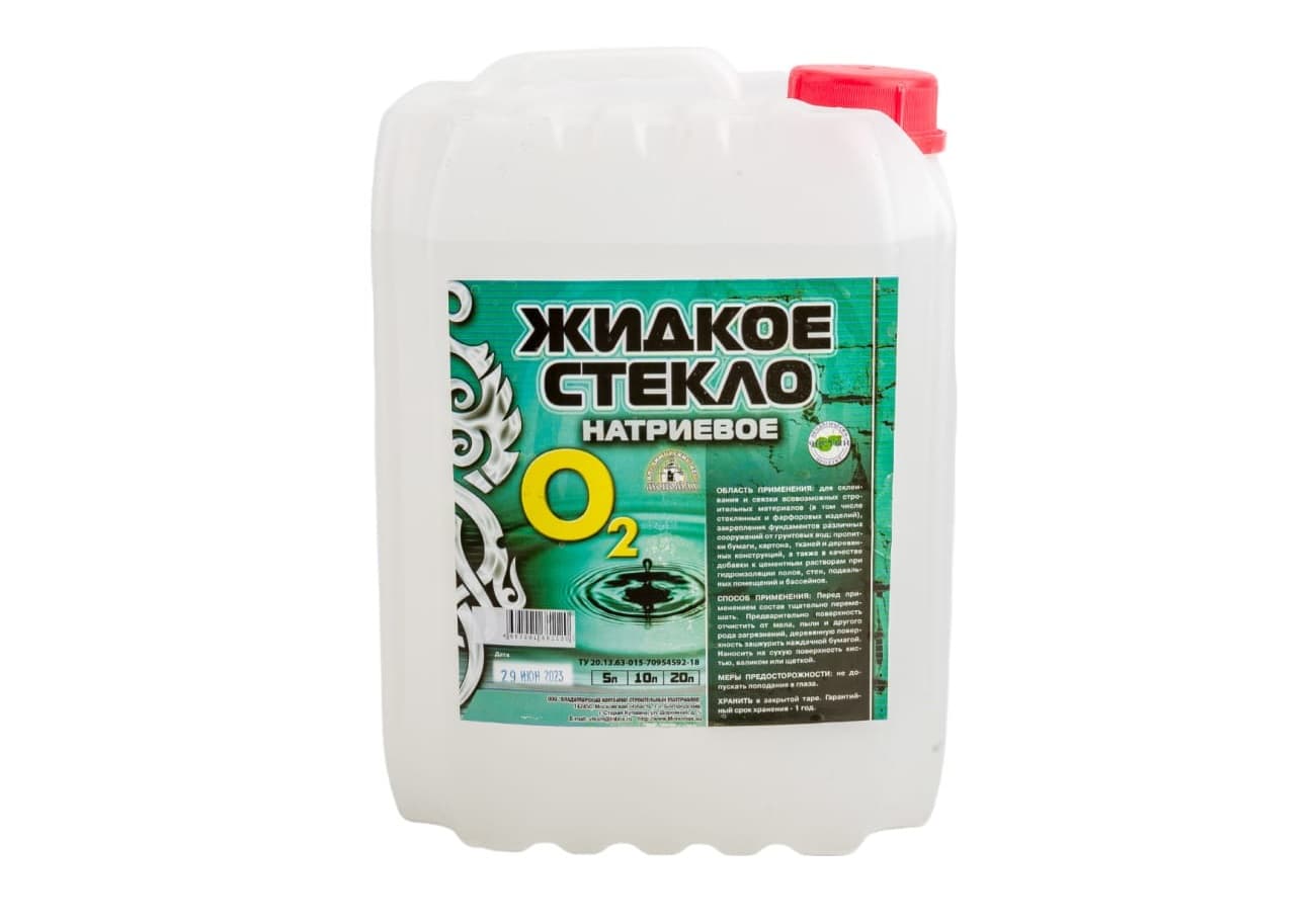 Жидкое стекло О2 натриевое 10 л