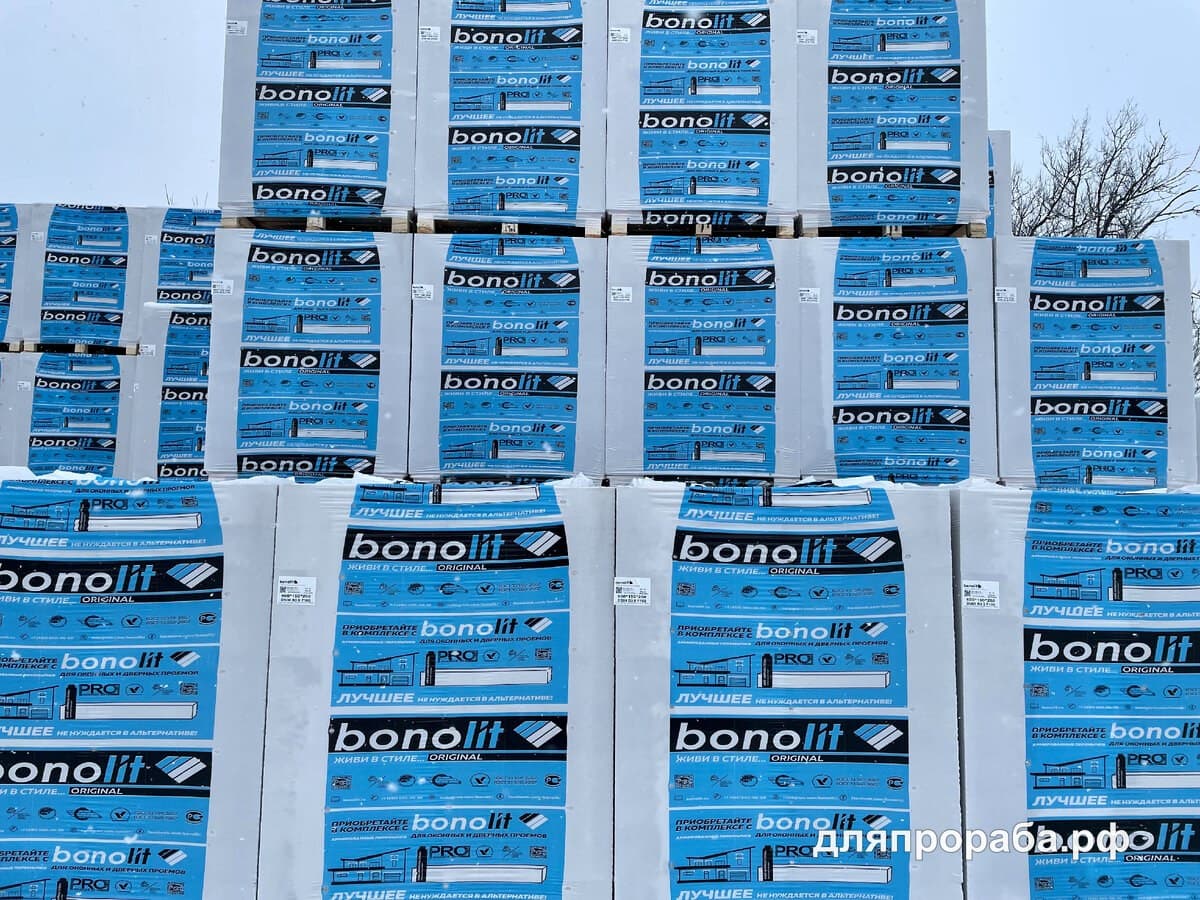 Газобетон Bonolit 75х250х600 мм D500 — фото 3