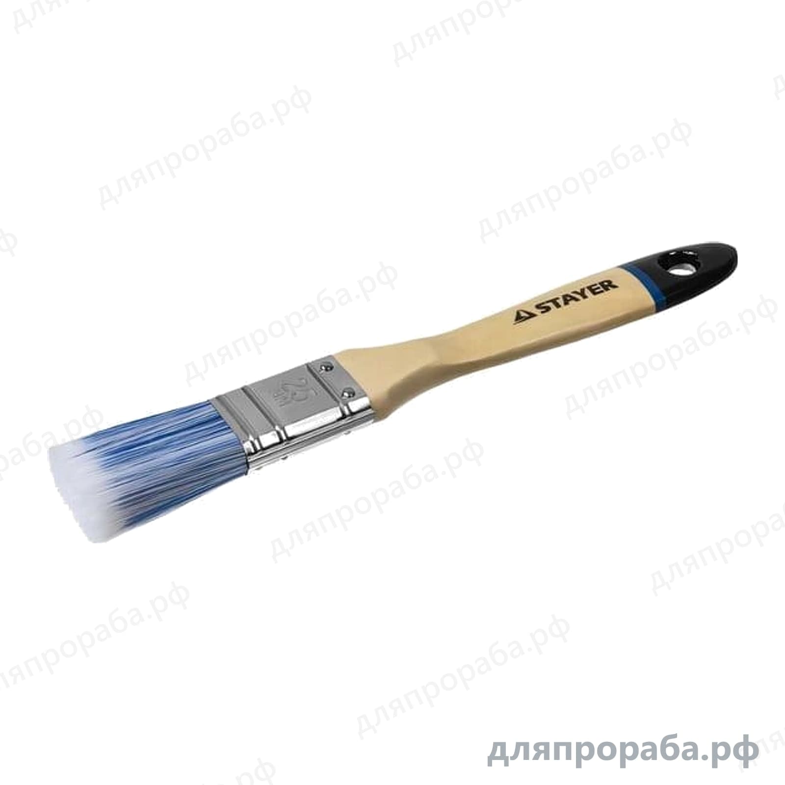 Кисть EURO АКВА STAYER искусственная щетина деревянная ручка 25 мм 01062-025