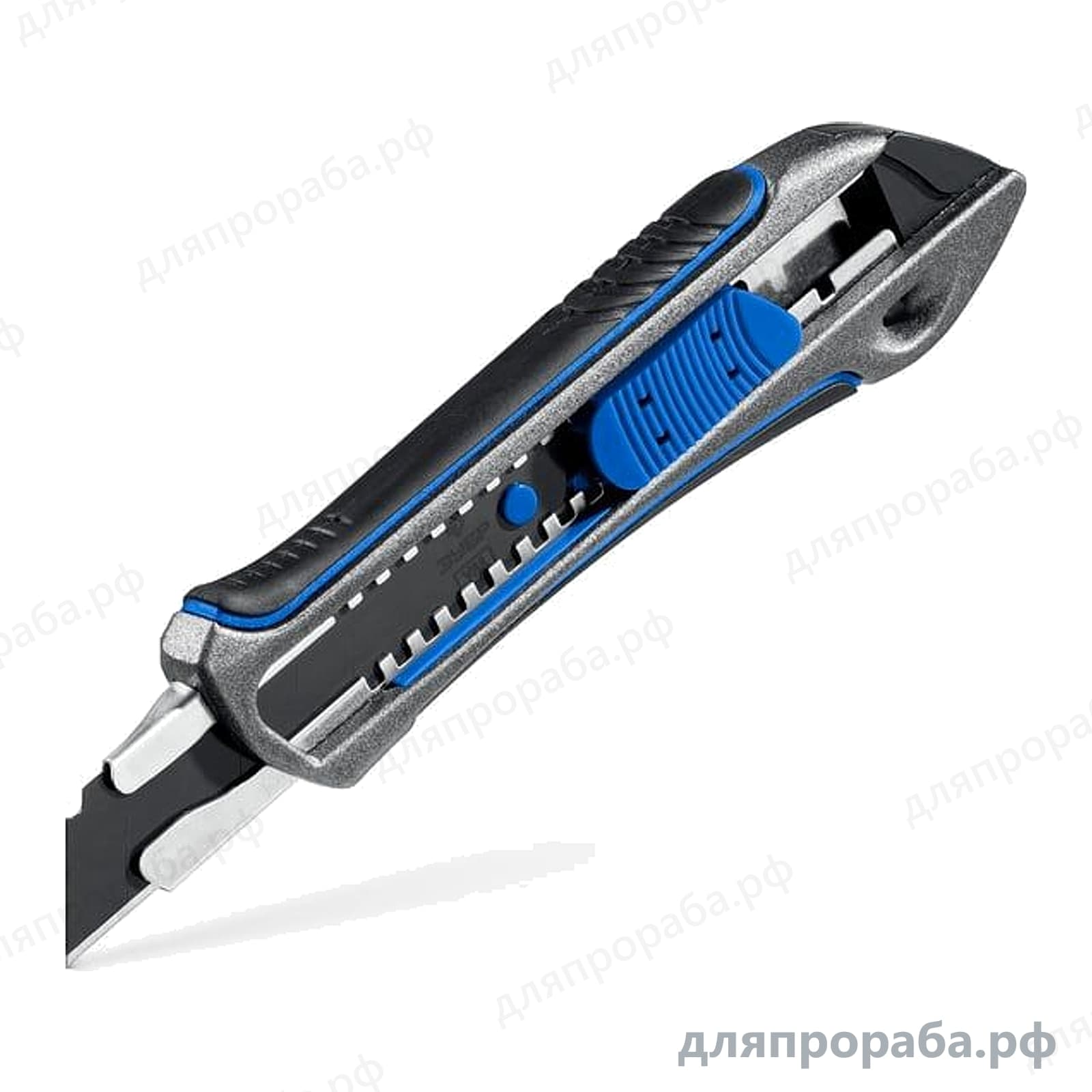 Нож металлический обрезиненный с автостопом Титан-А 18 мм ЗУБР Профессионал 09171