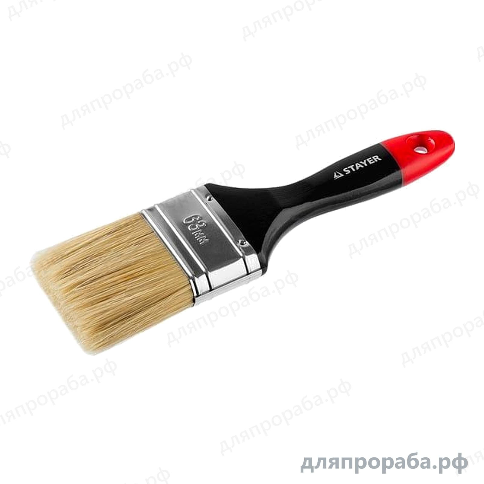 Плоская кисть STAYER Professional Universal натуральная щетина деревянная ручка 63 мм 0104-063